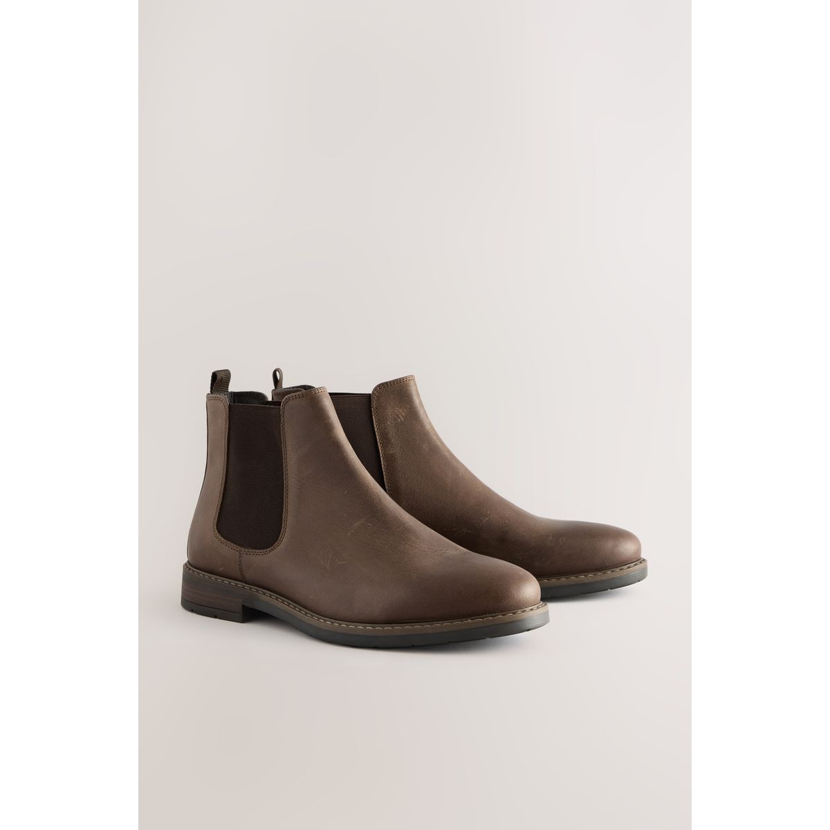 Bottines chelsea en cuir ciré, NEXT