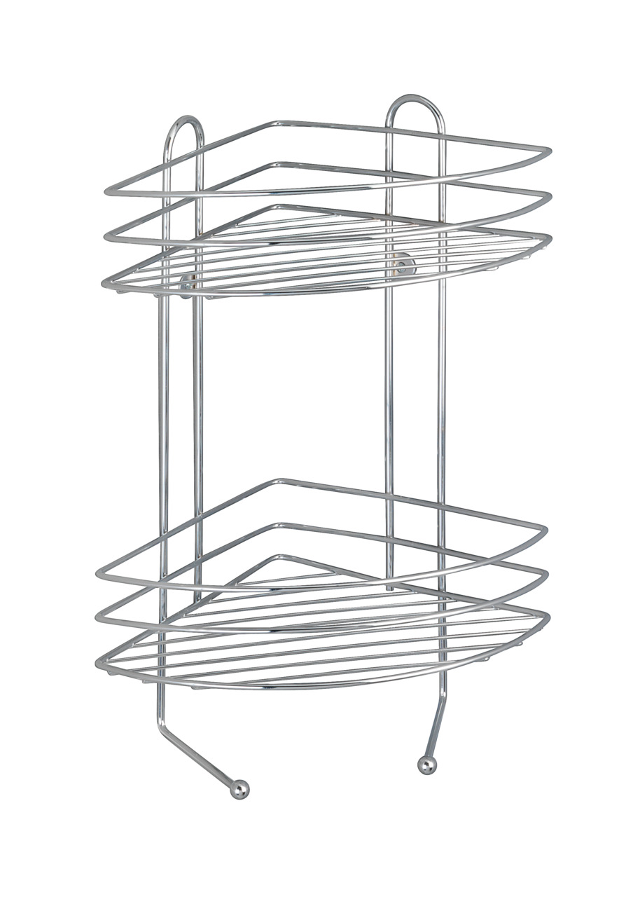 Etagère d'angle de douche à 2 niveaux, WENKO