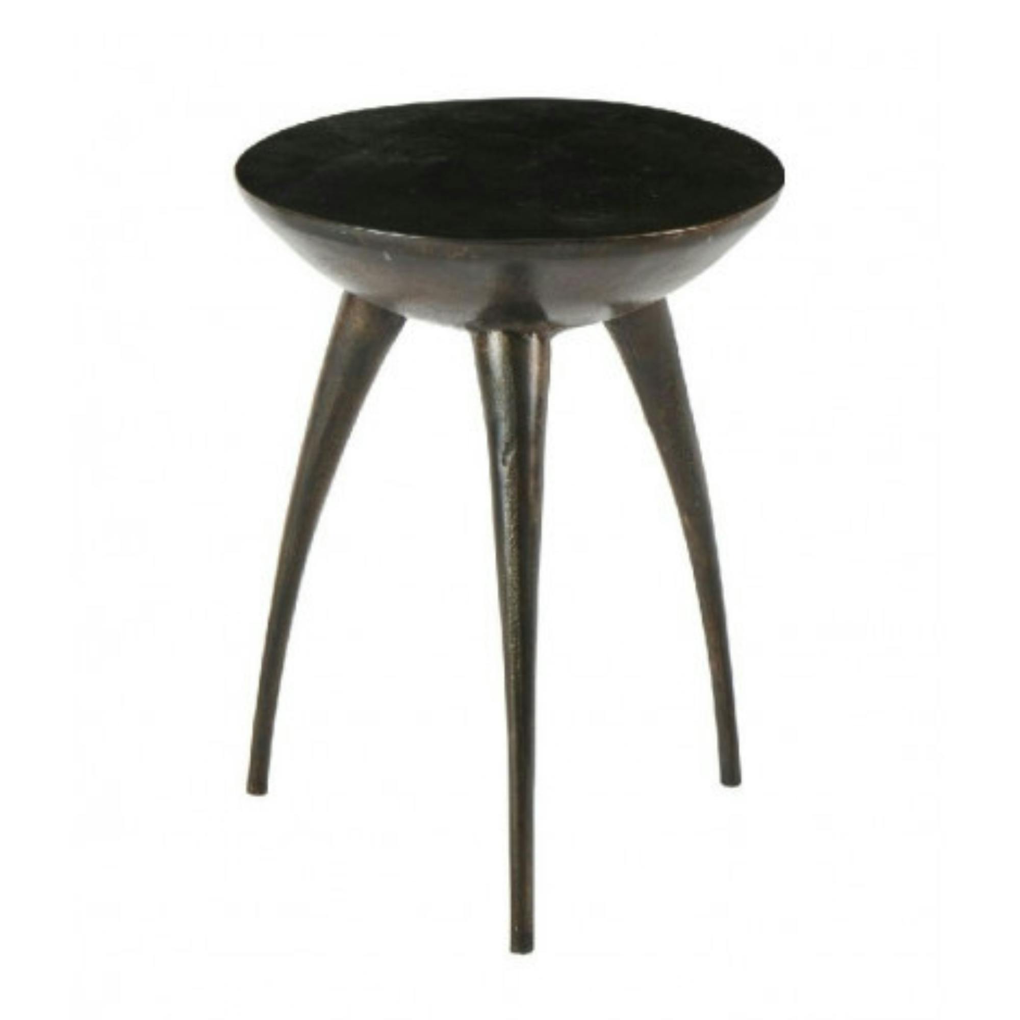 Bout de canapé noir en aluminium 3 pieds KANO, PIER IMPORT