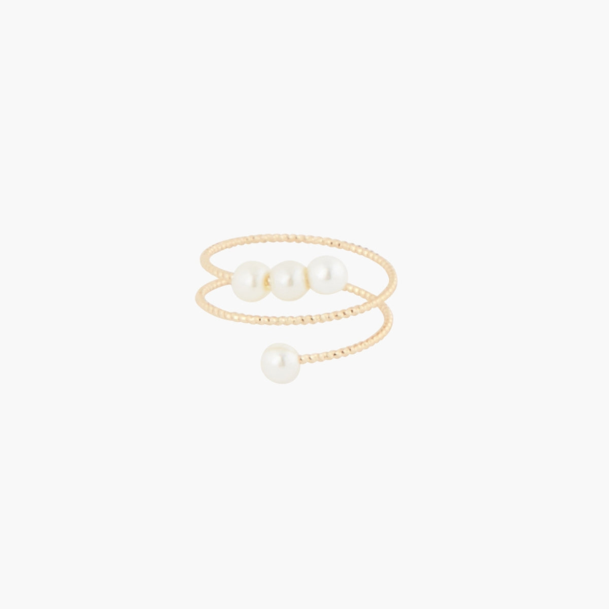 Bague enroulée à perles, BALABOOSTE