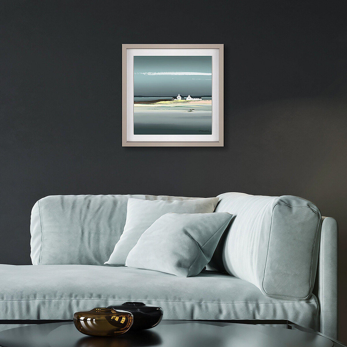 38x38cm Aquamarine Framed Print, ÉDITÉ