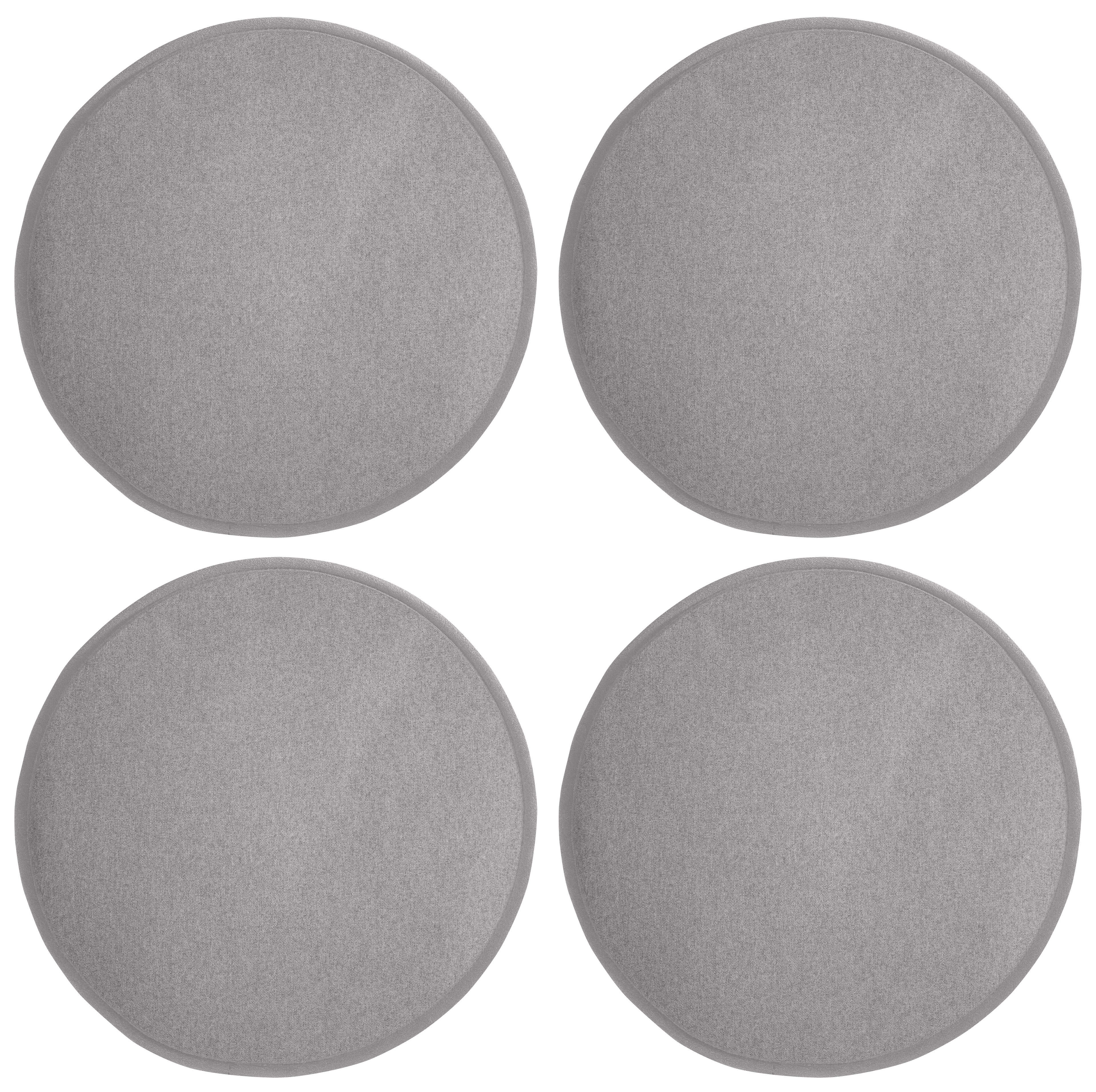 Galettes de chaise rondes imitation feutre FELT 35cm- lot de 4, MAGMA HEIMTEX