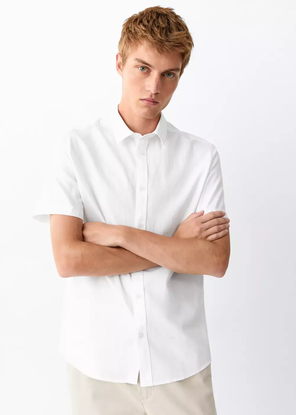Chemise coton et lin, MANGO TEEN