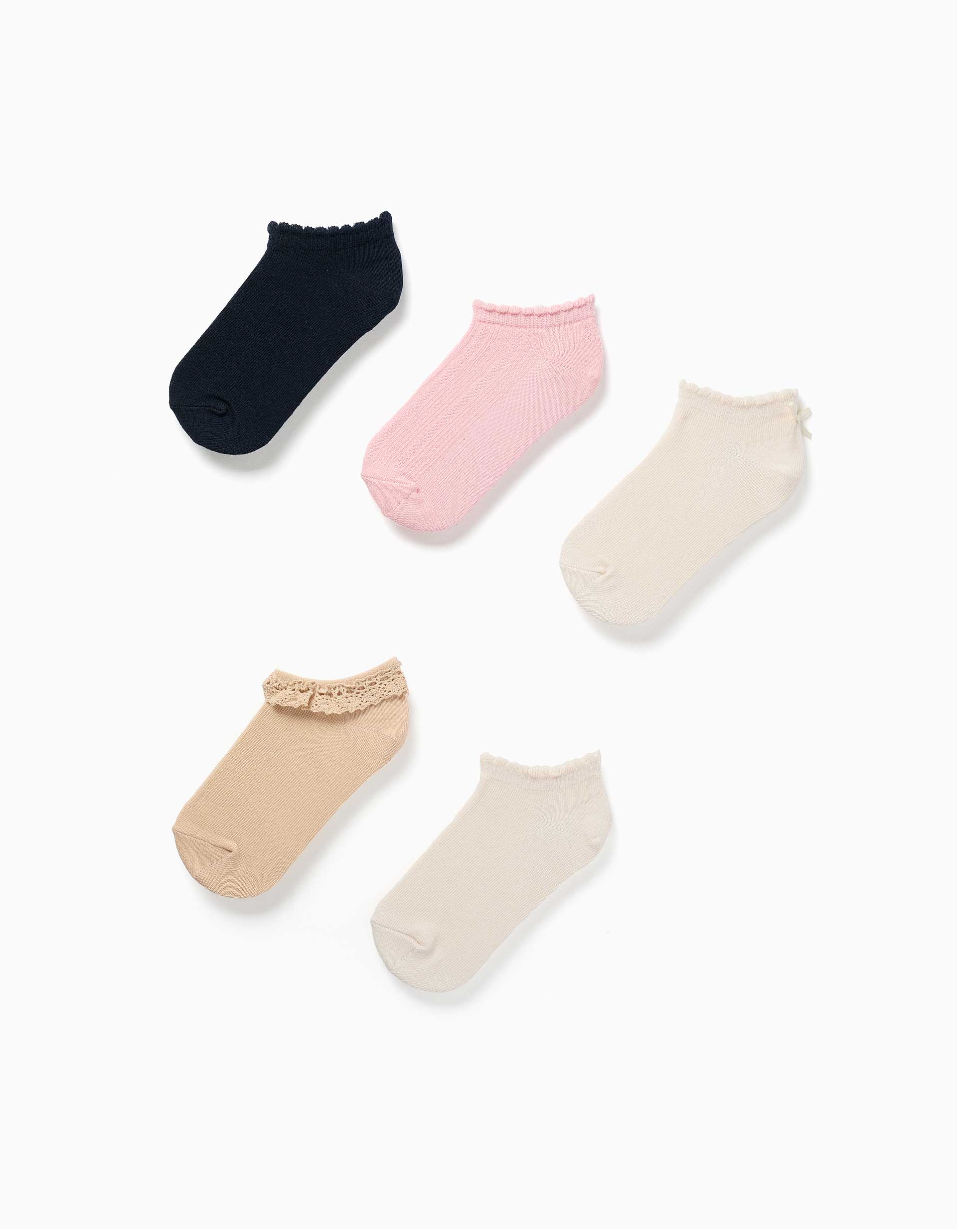 Lot de 5 paires de socquettes mixtes, ZIPPY