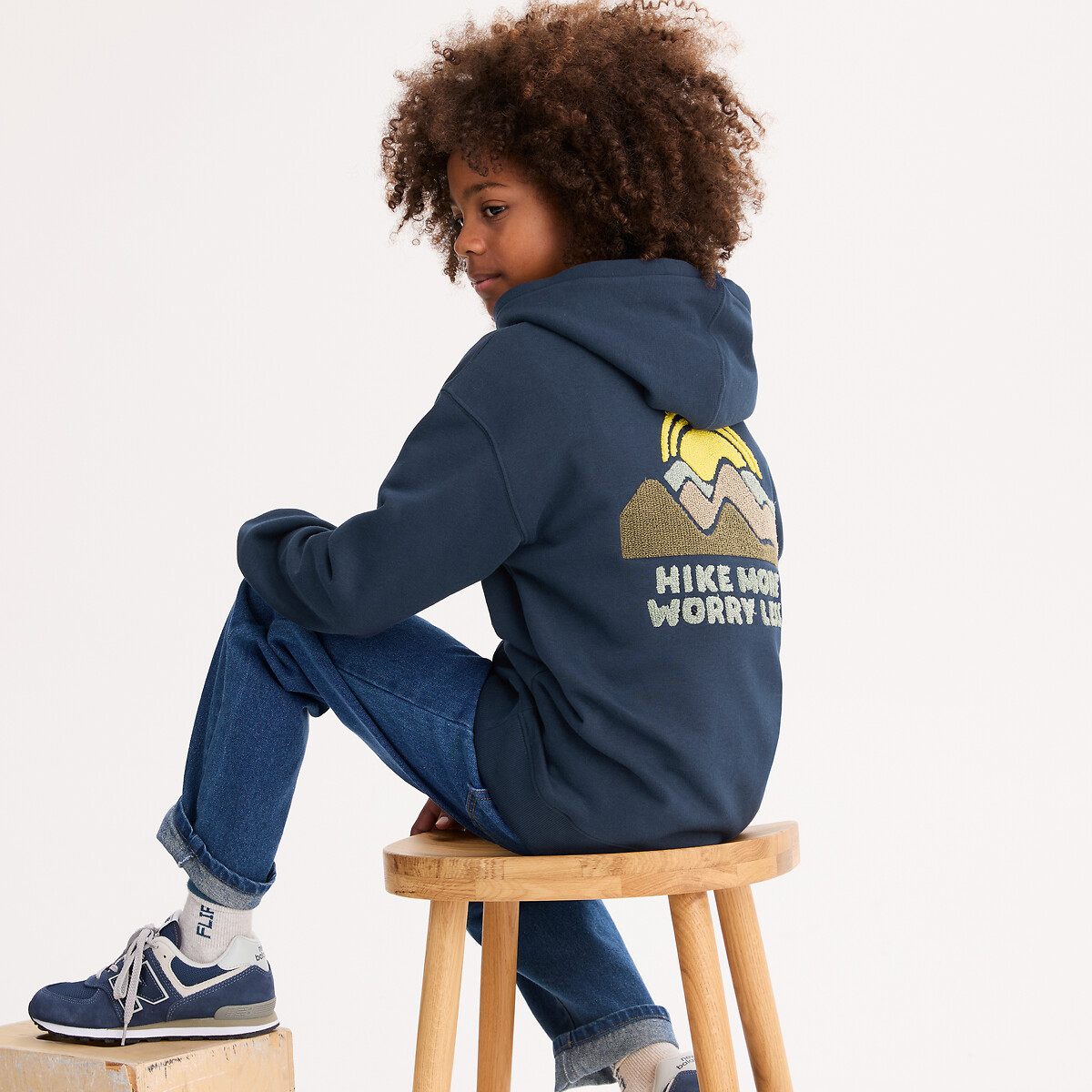 Sweat à capuche oversize en molleton, LA REDOUTE COLLECTIONS