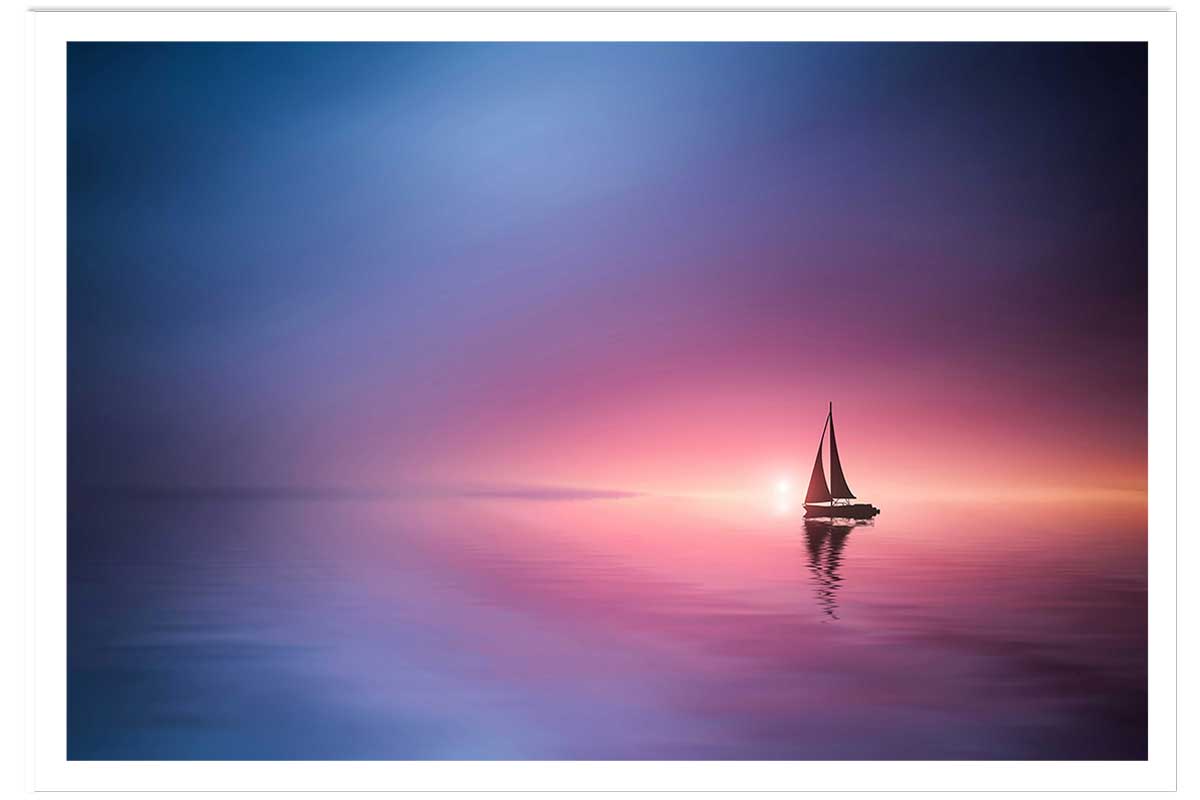 Poster navigation sous le sunset, HEXOA