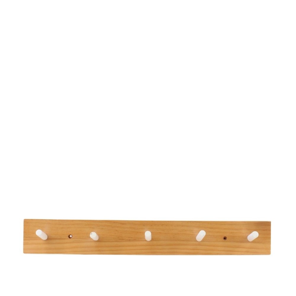 Patère en pin 5 têtes 48x6cm, ORNAMI