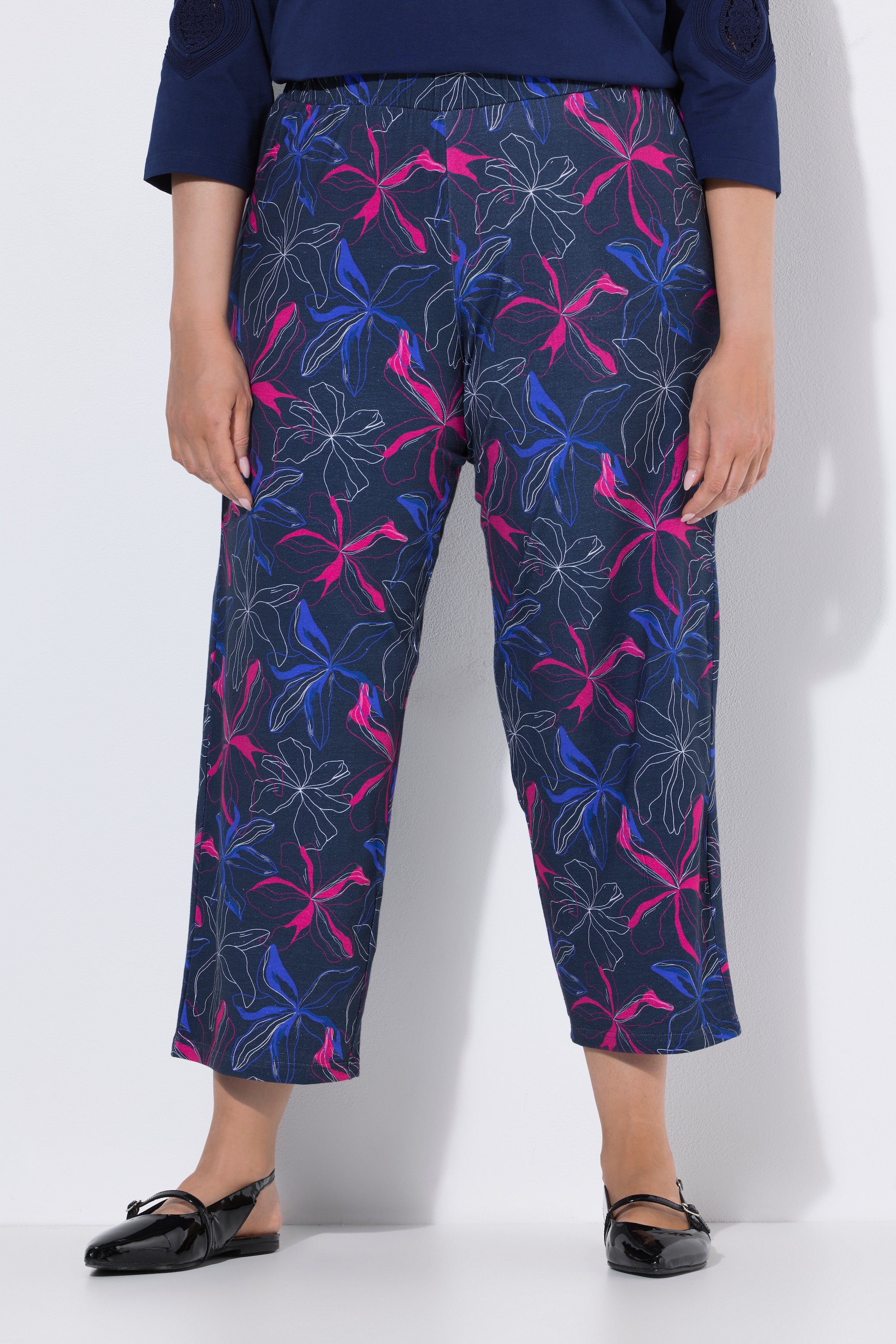 Pantalon 7/8 en jersey imprimé, ULLA POPKEN