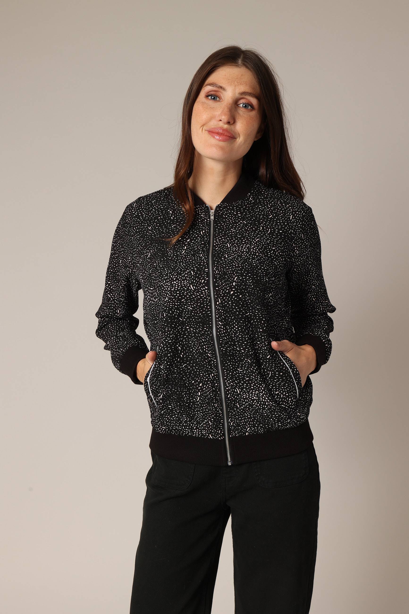 Blouson aviateur zippé pour femme ELIZARA, DEELUXE