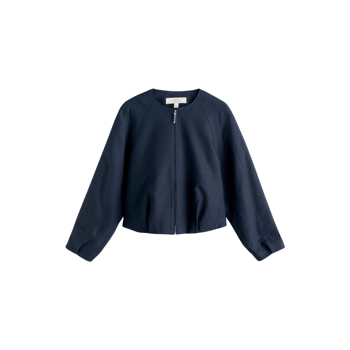 Blouson aviateur sans col contenant du lin, NEXT