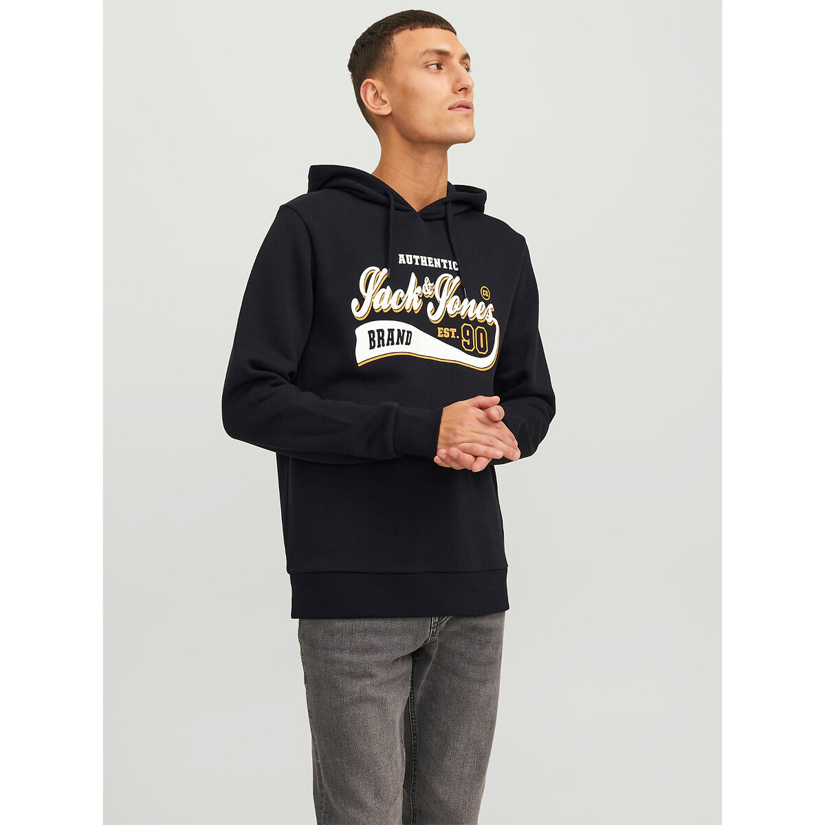 Jack and jones black sweatshirt online