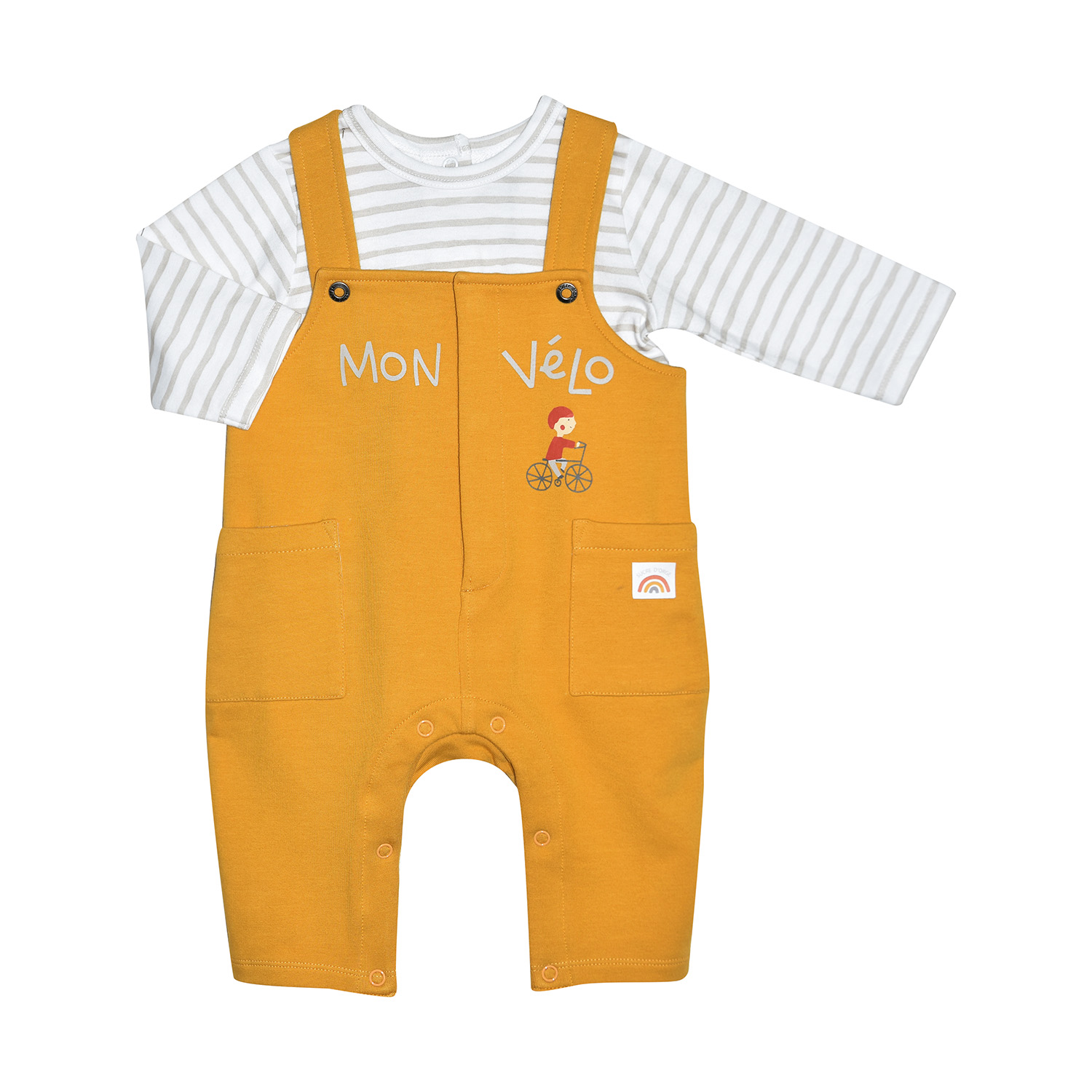 Tee shirt salopette jaune ender, SUCRE D'ORGE