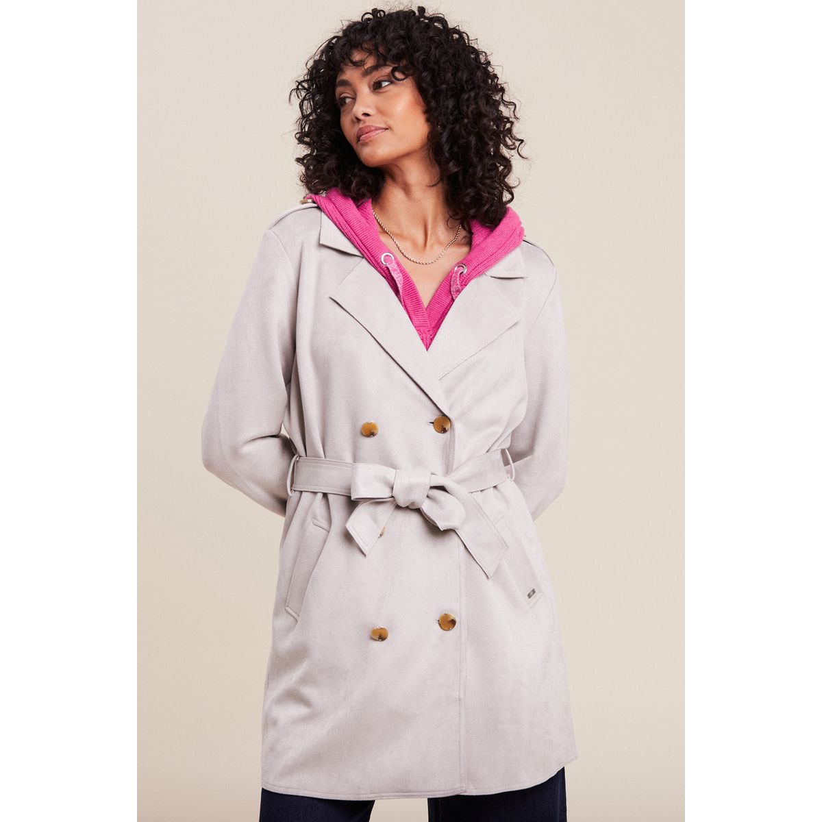 Trench suedine femme La Redoute