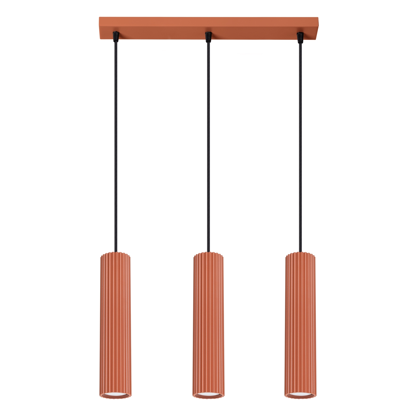 Suspension Aluminium Ocre Rouge GU10 3 Karbon Line, EDEN