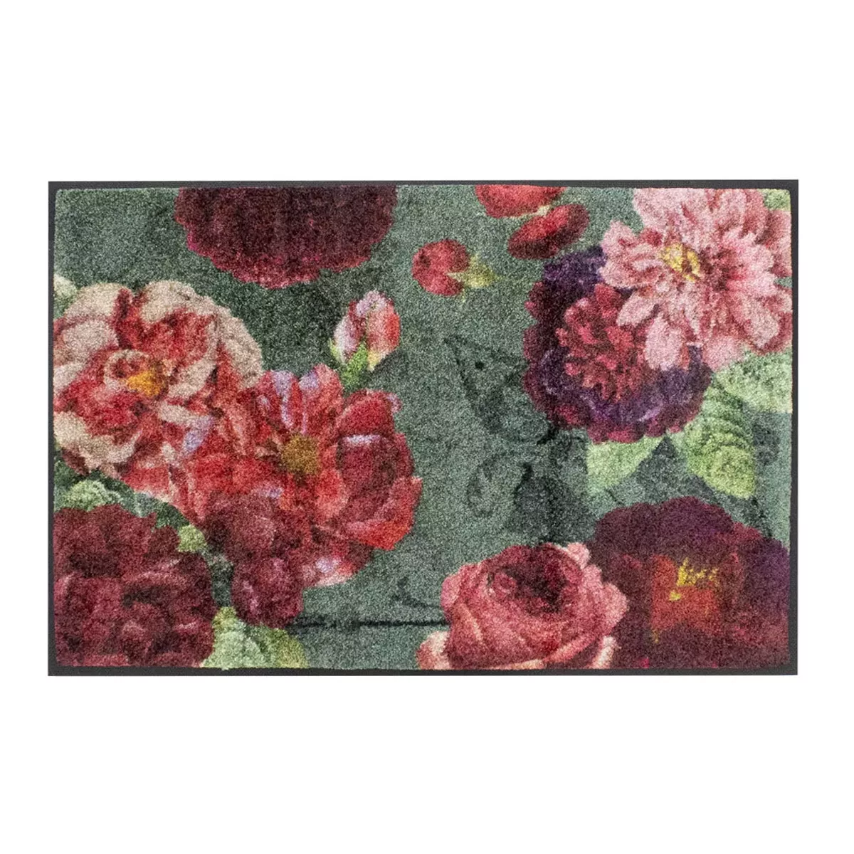 Tapis decor caoutchouc & nylon BOUQUET FLORAL, GARNIER THIEBAUT