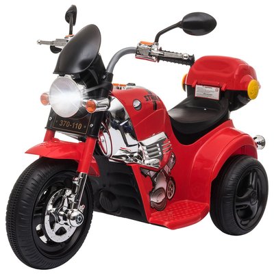Moto électrique pour enfants scooter 3 roues 6 V 3 Km/h effets lumineux et sonores top case HOMCOM