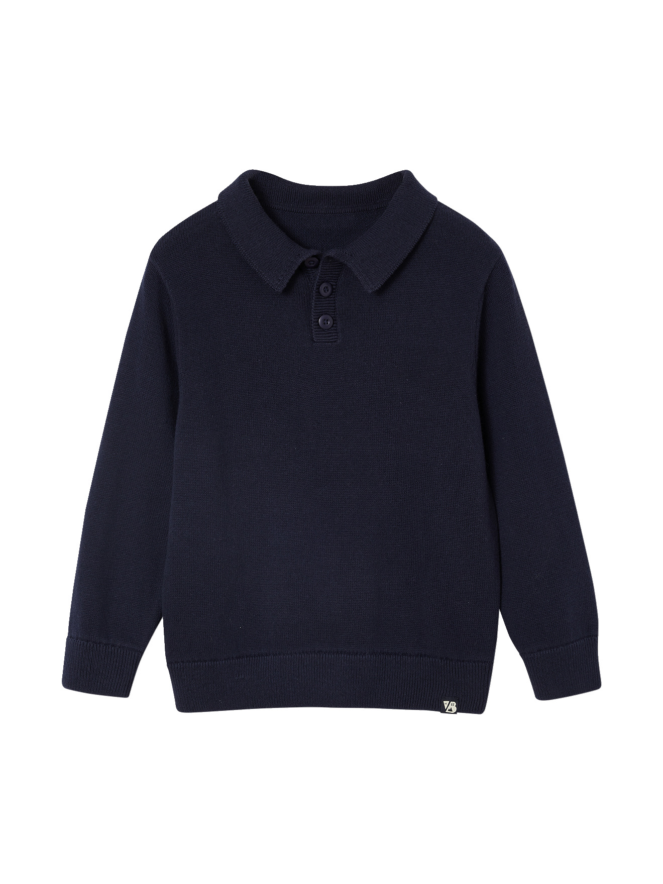 Pull Col Polo Couleur Uni, VERTBAUDET
