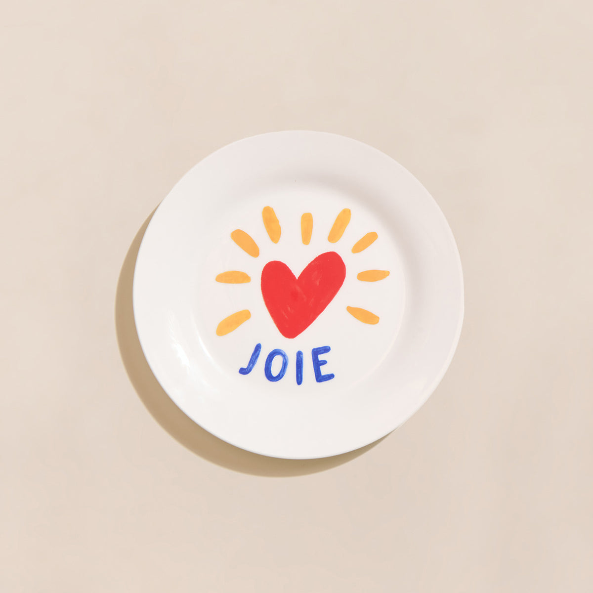 L'assiette Joie en porcelaine, VŒUX, EMOI EMOI