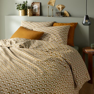 Caletta Palmette 100% Cotton Bed Set with Rectangular Pillowcase LA REDOUTE INTERIEURS