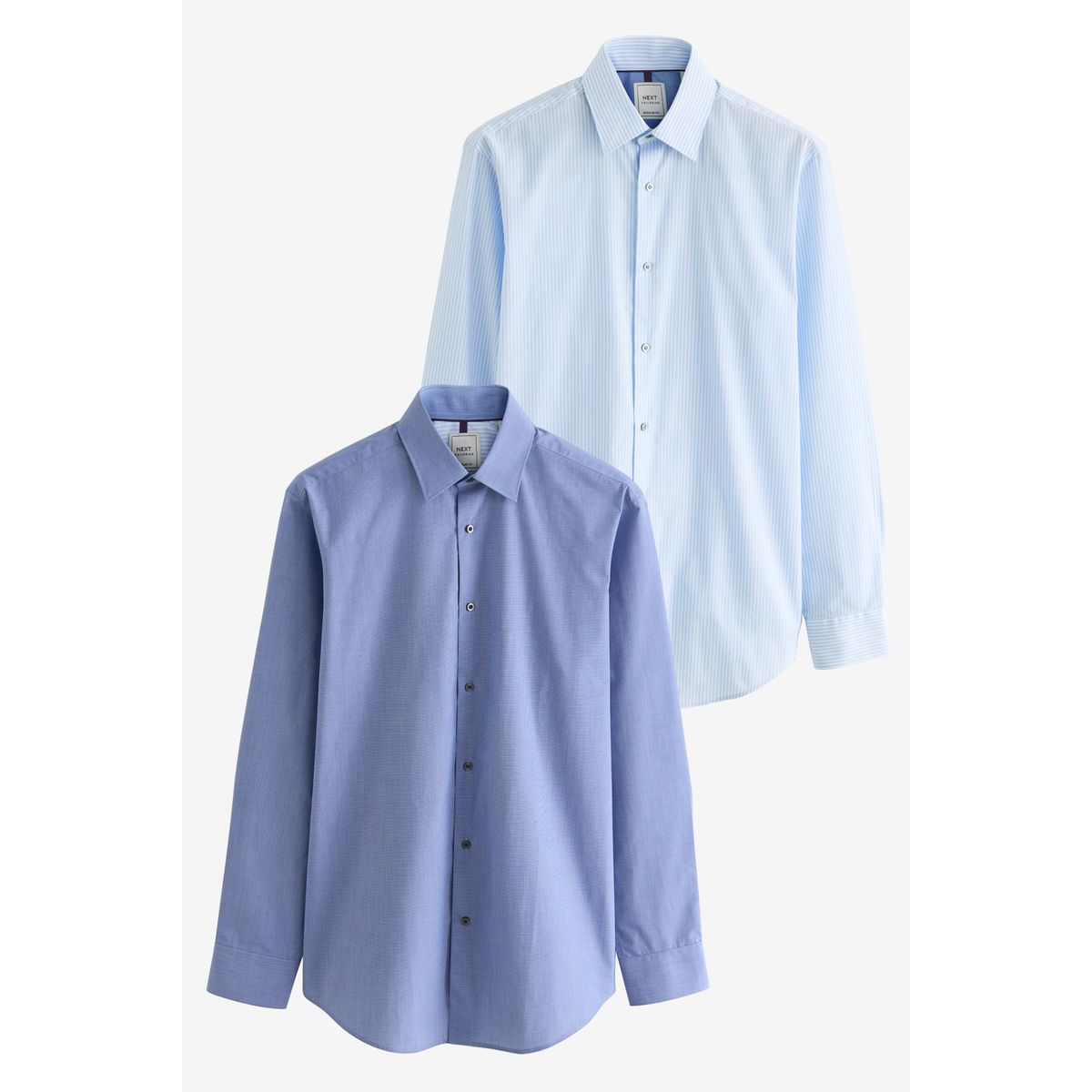 Chemise Grande Taille D555 Oliver Chemise Stretch Manches Longues Anti Taches Sans Repassage Blanche