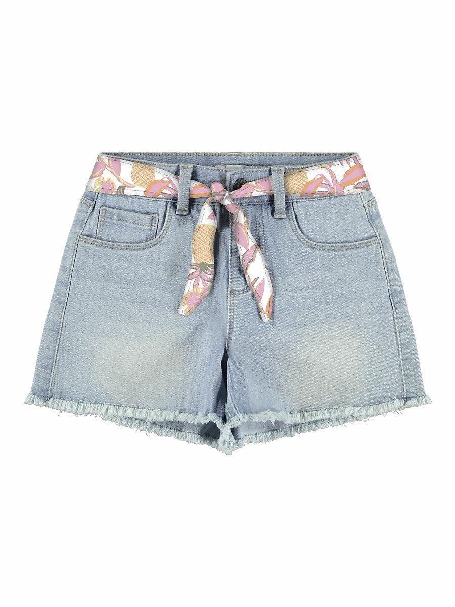 Jeansshort met riem