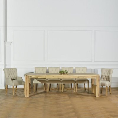 ENZO - Table à manger extensible style contemporain, allonge papillon, 10/12 couverts ROBIN DES BOIS