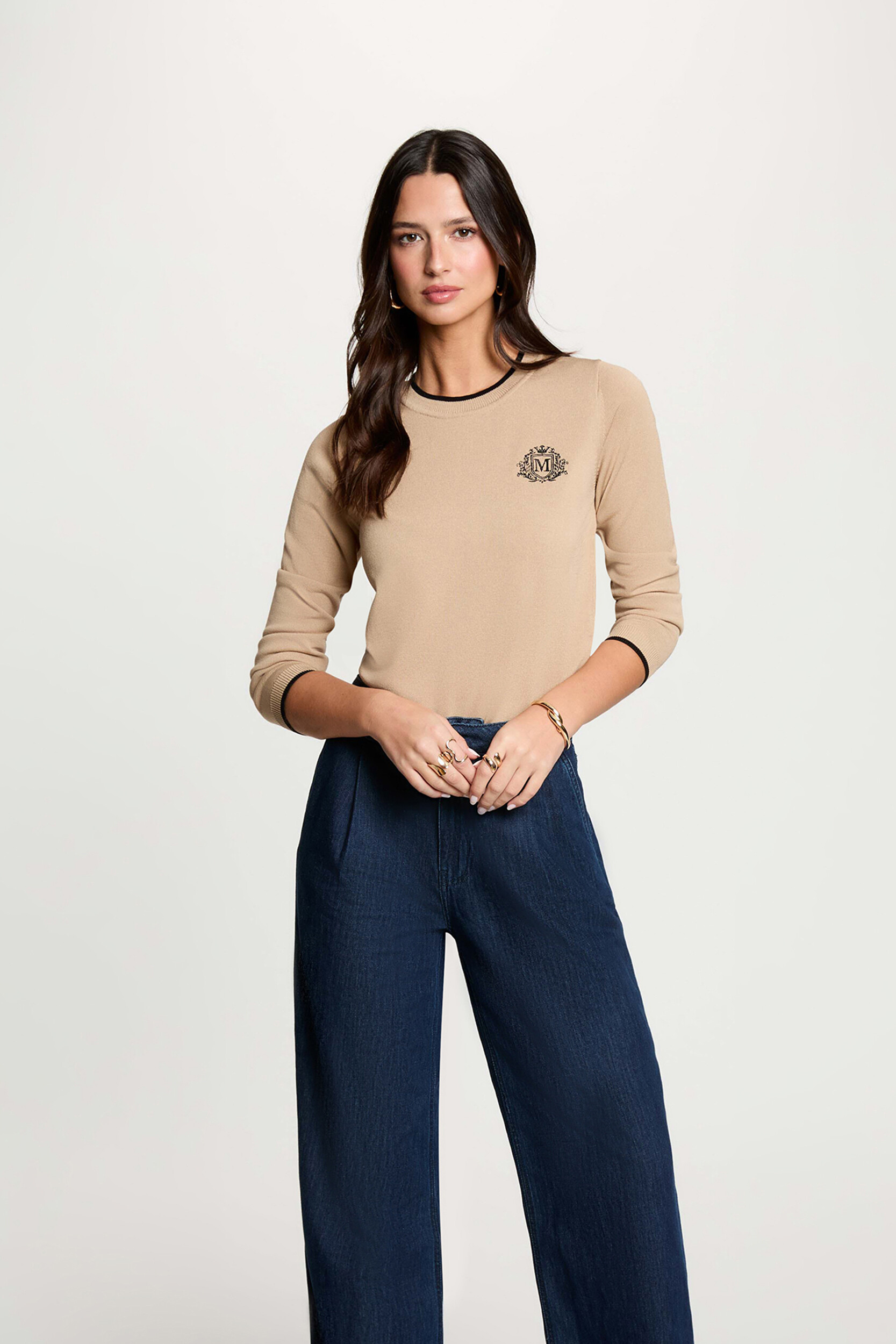 Pull col rond manches longues, MORGAN