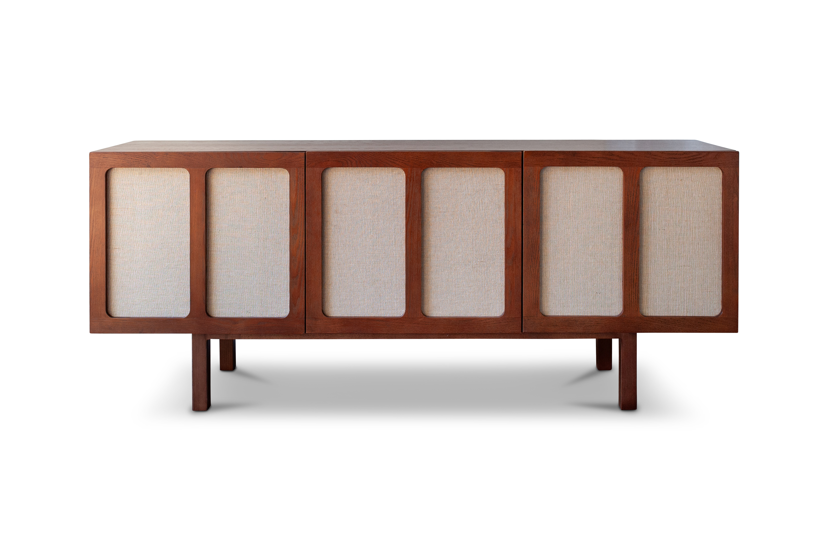 Meuble TV en bois et lin THALOS, PRODUIT INTERIEUR BRUT