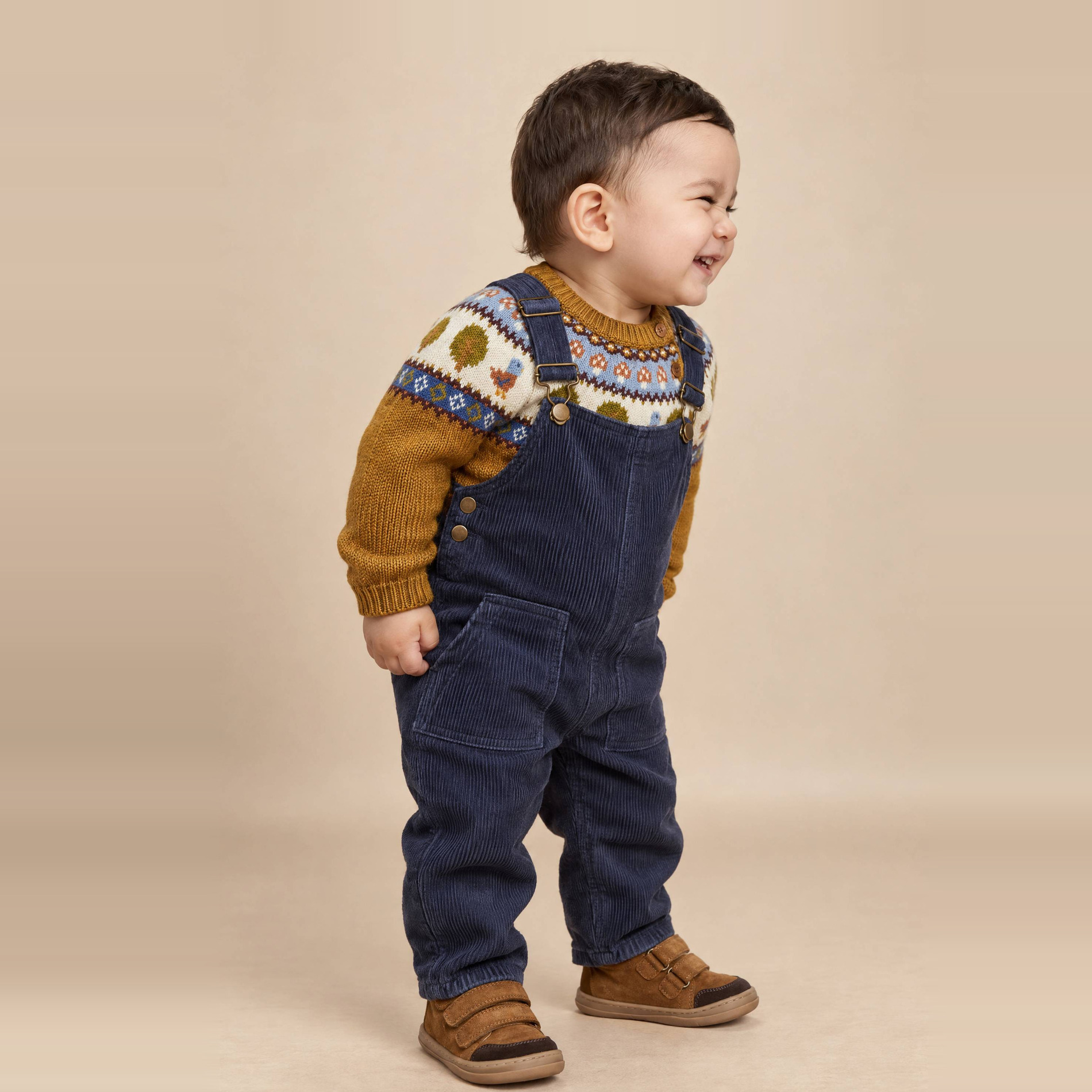 Pull jacquard imprimé, BOUT'CHOU
