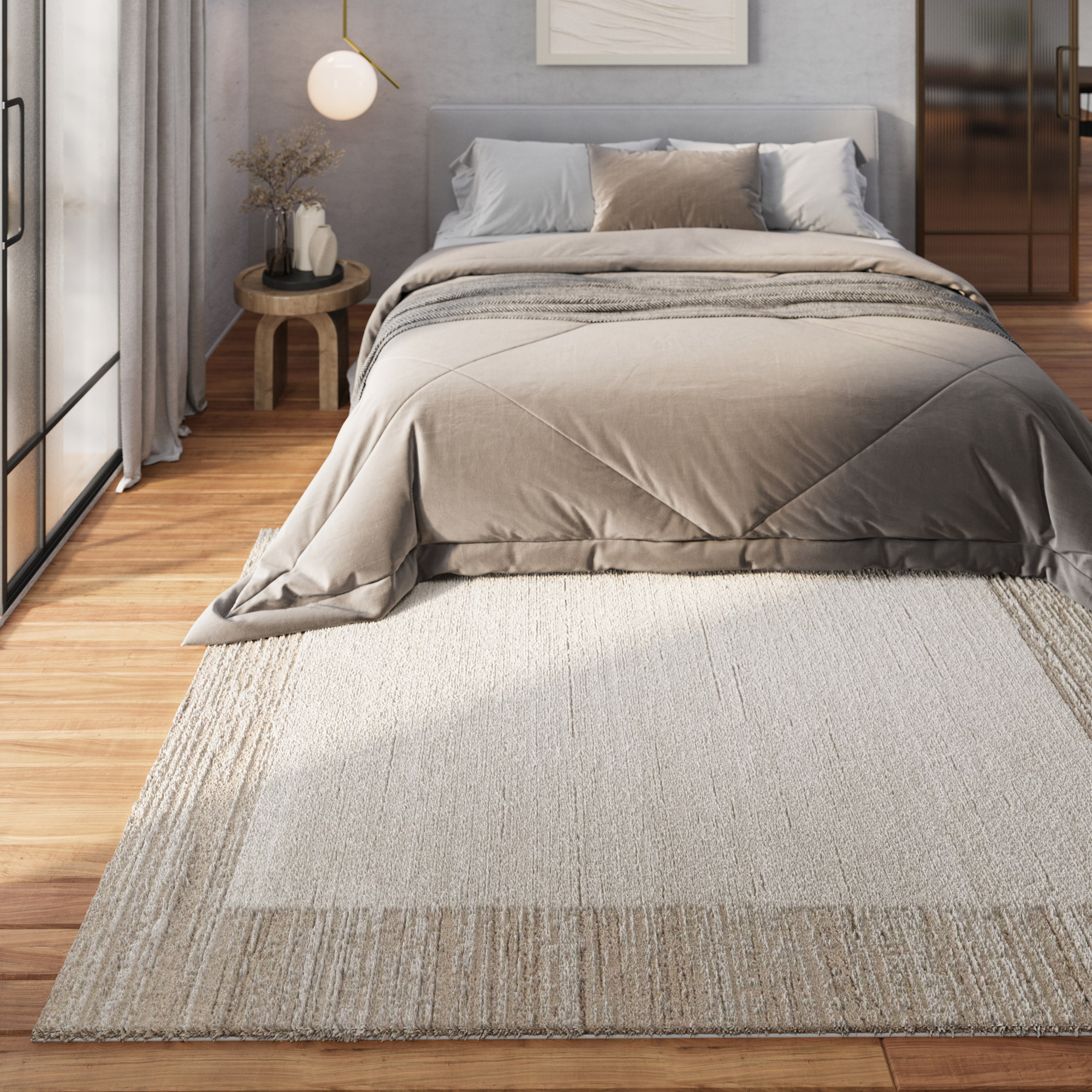 Tapis design avec bordure à relief , Thorben, WECON HOME