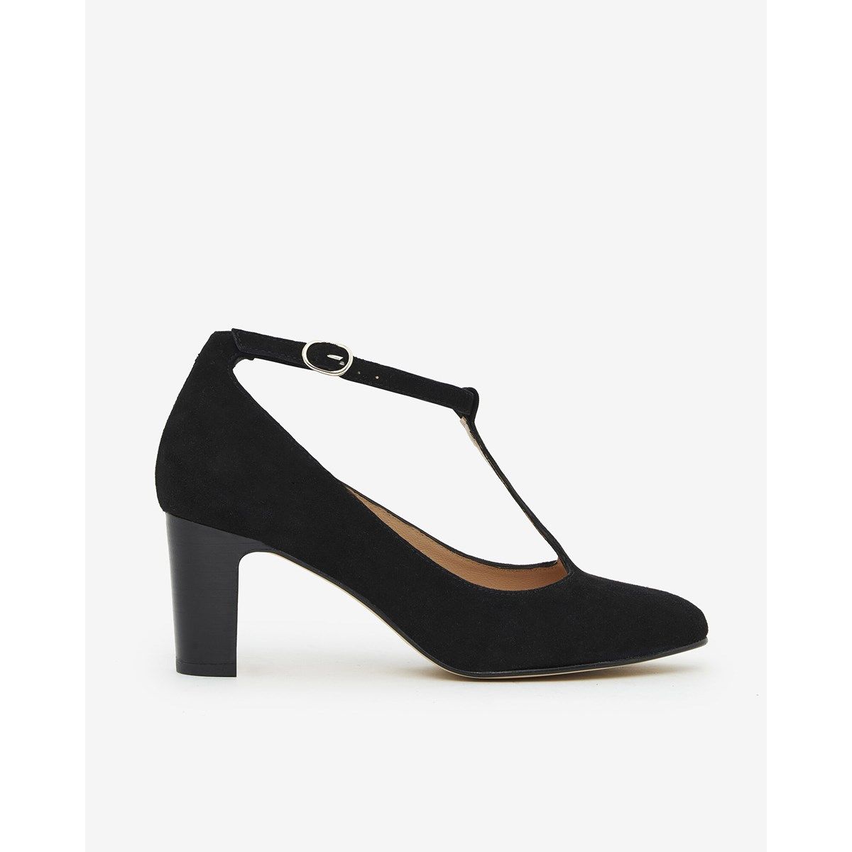Sandales Salomés à Talons Moyen Lince En Cuir Noir - Taille 36, Style à Bride, Bout Rond, Neuves Sans Emballage