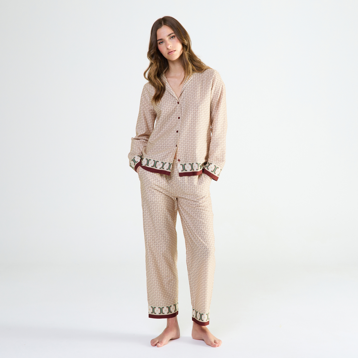 Pyjama col tailleur en satin FASCINANTE, LAURENCE TAVERNIER