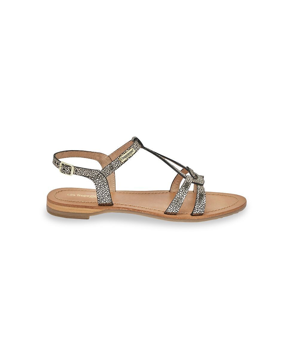Leren sandalen Hacklio, gummi zool