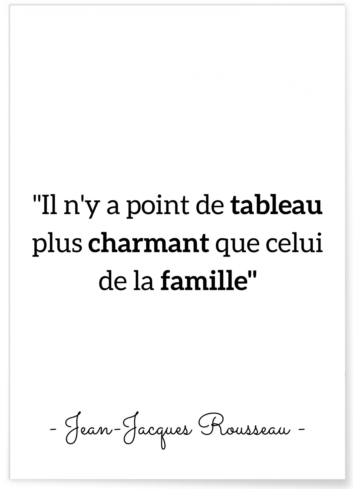 Affiche Rousseau : 'Il n'y a point de tableau...', L'AFFICHERIE