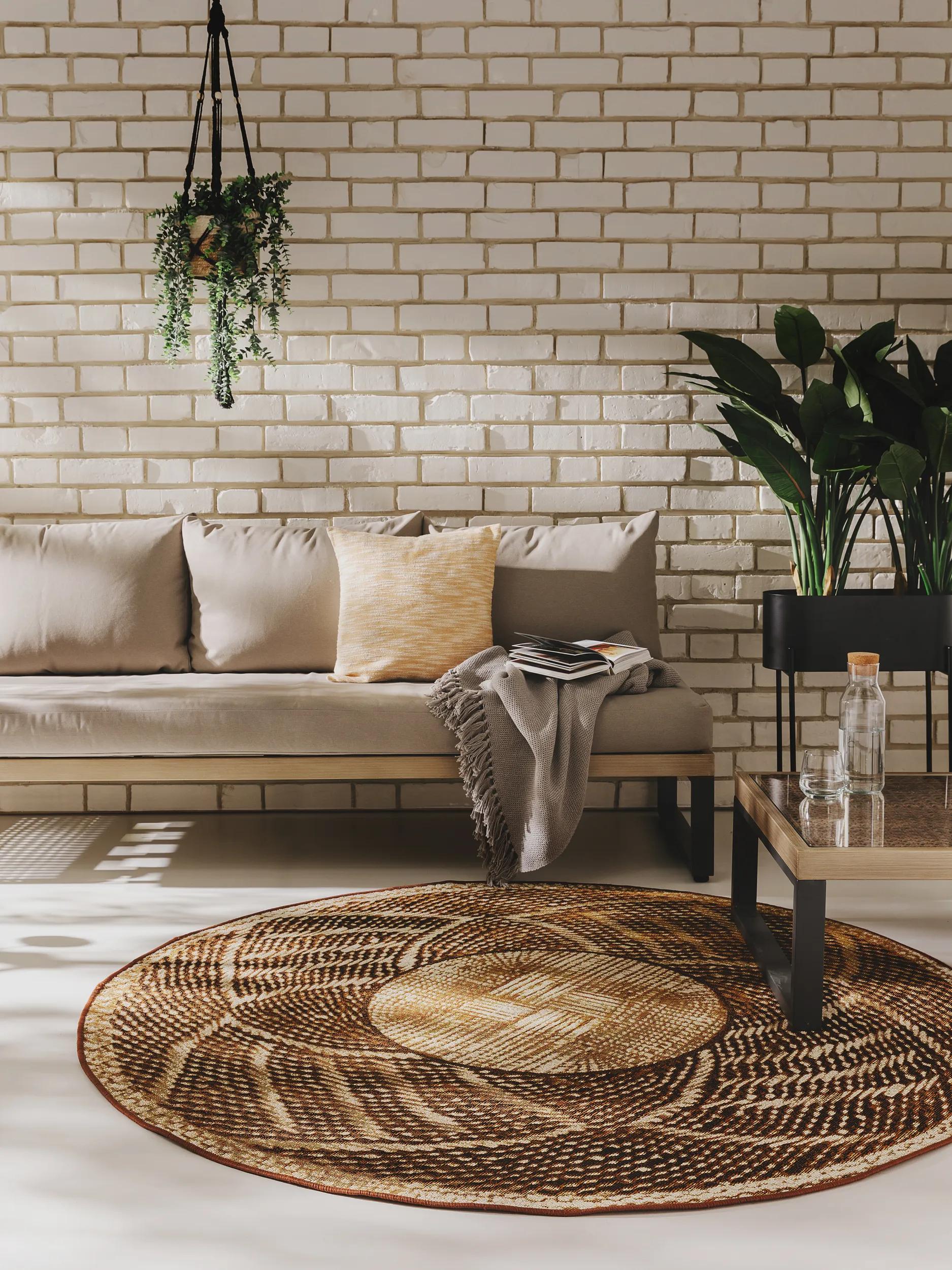Tapis d'extérieur & intérieur rond ARTIS, BENUTA 