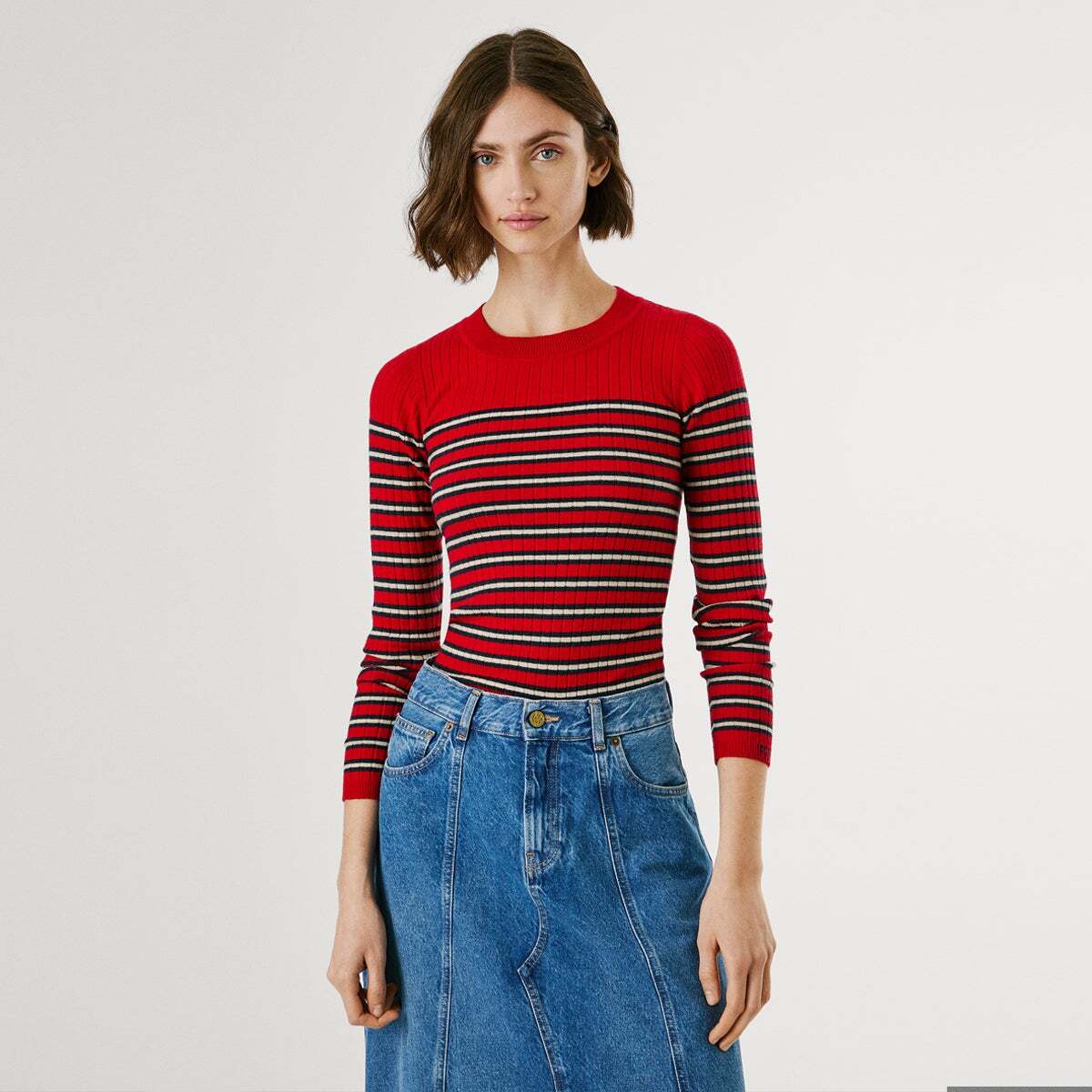 Pull Côtelé À Rayures, PEPE JEANS