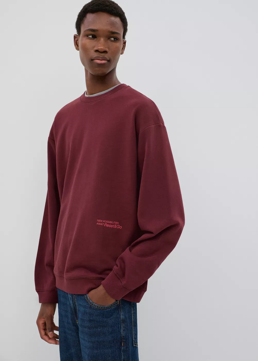 Sweat-shirt coton imprimé, MANGO TEEN