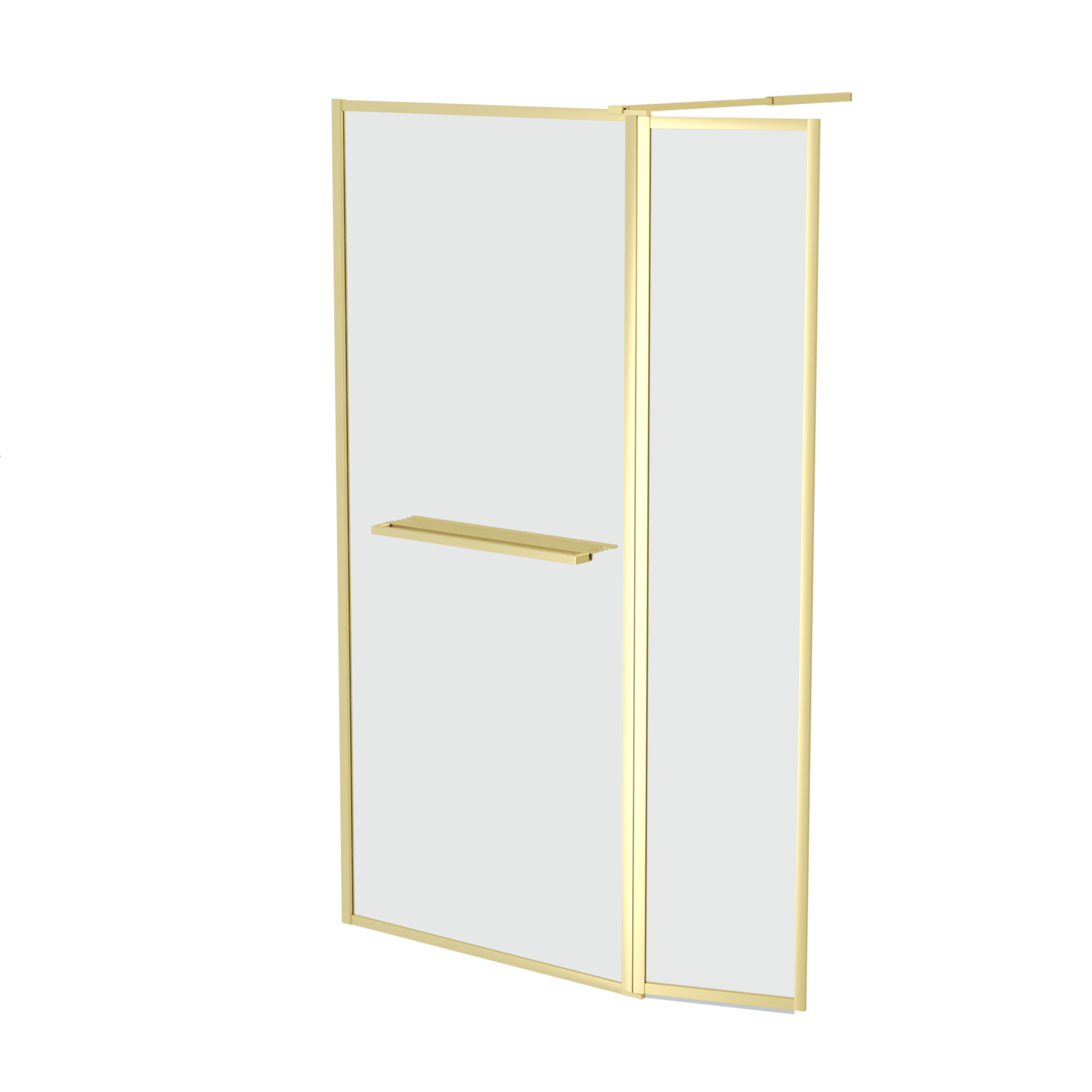 Paroi de douche à l’italienne 3-en-1 avec volet pivotant, HOME MAISON