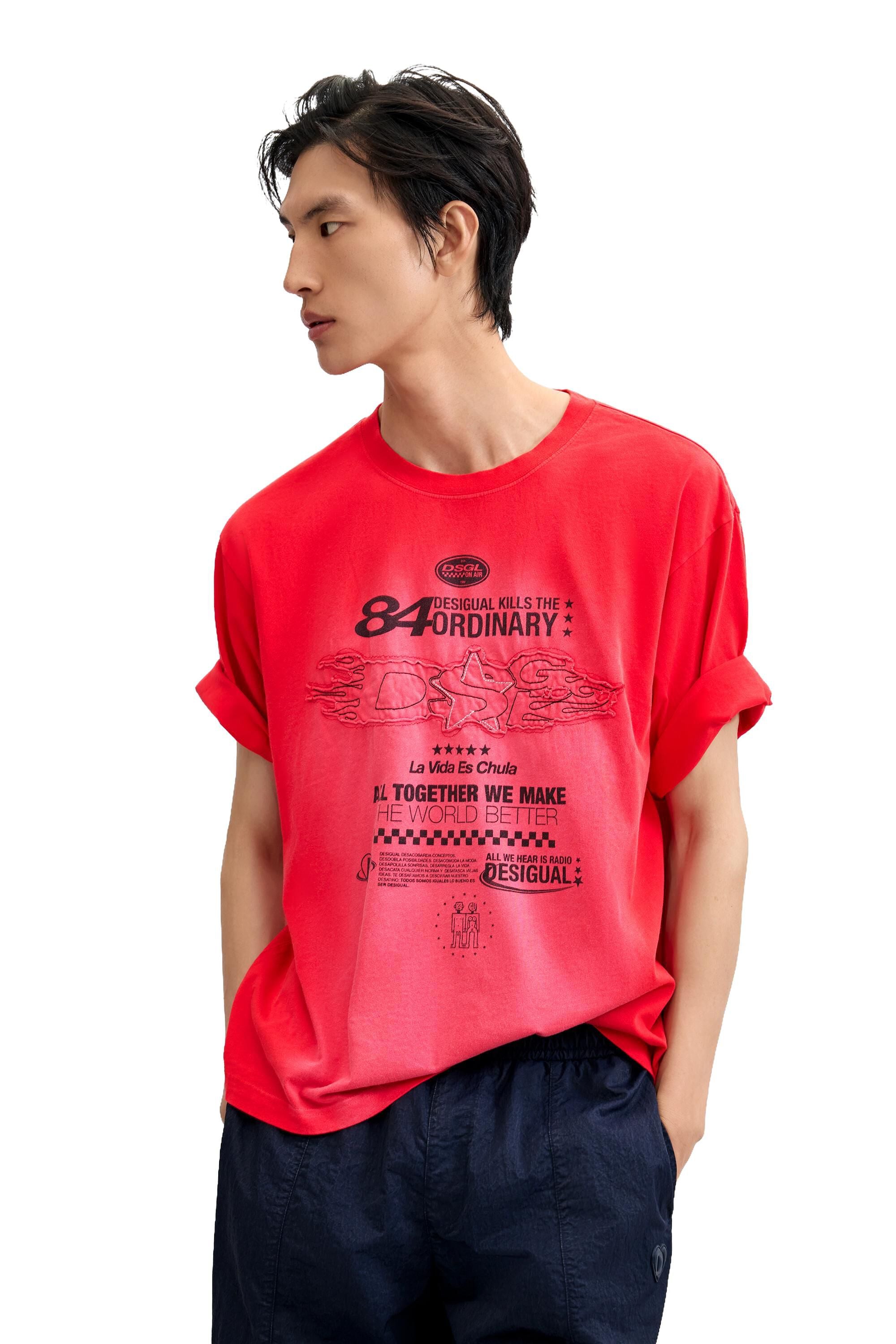 T-shirt imprimé dégradé, DESIGUAL