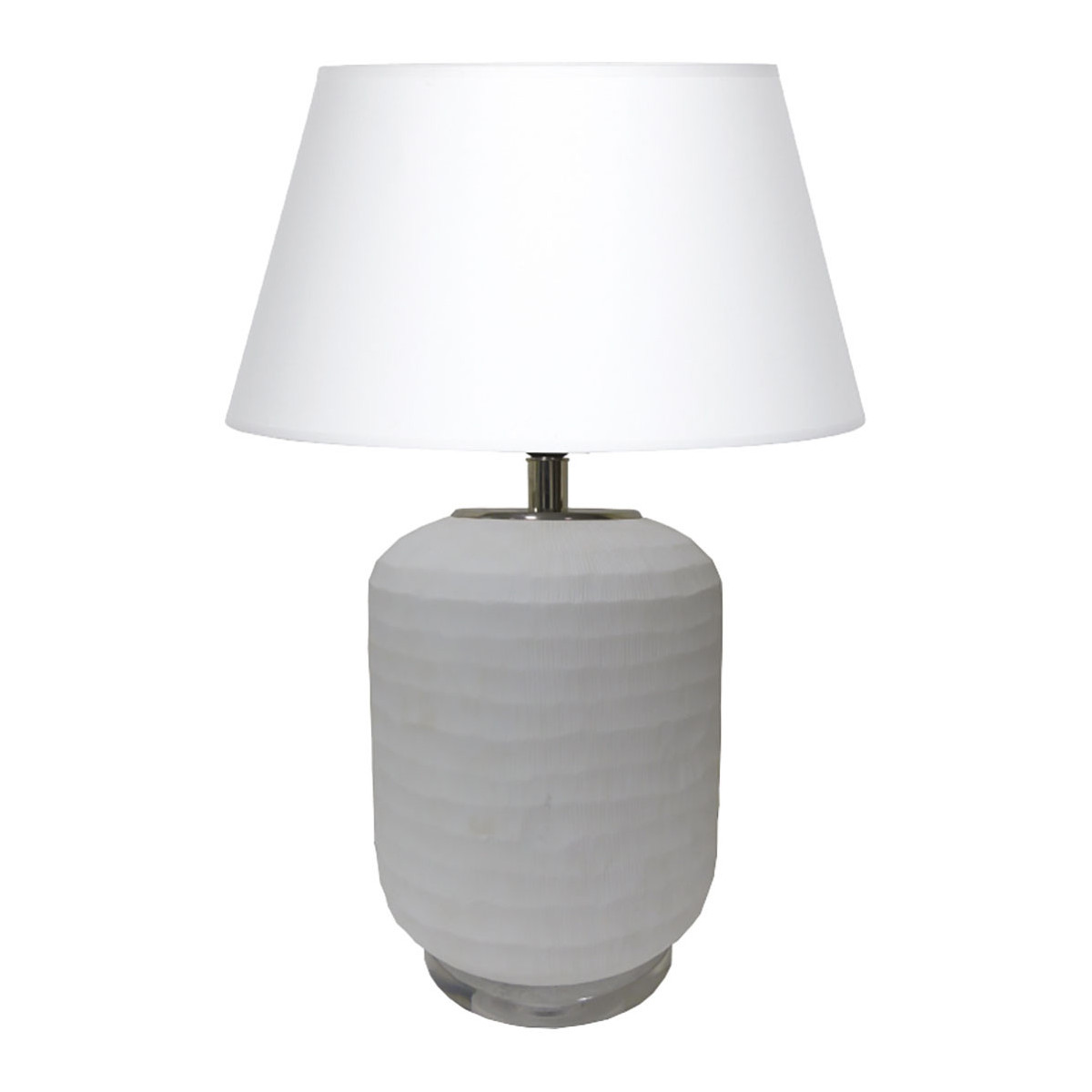 Pied de lampe en verre, BLANC D’IVOIRE