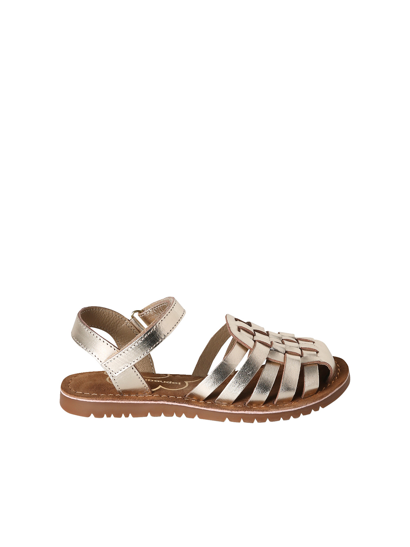 Sandales scratchées cuir collection maternelle, VERTBAUDET