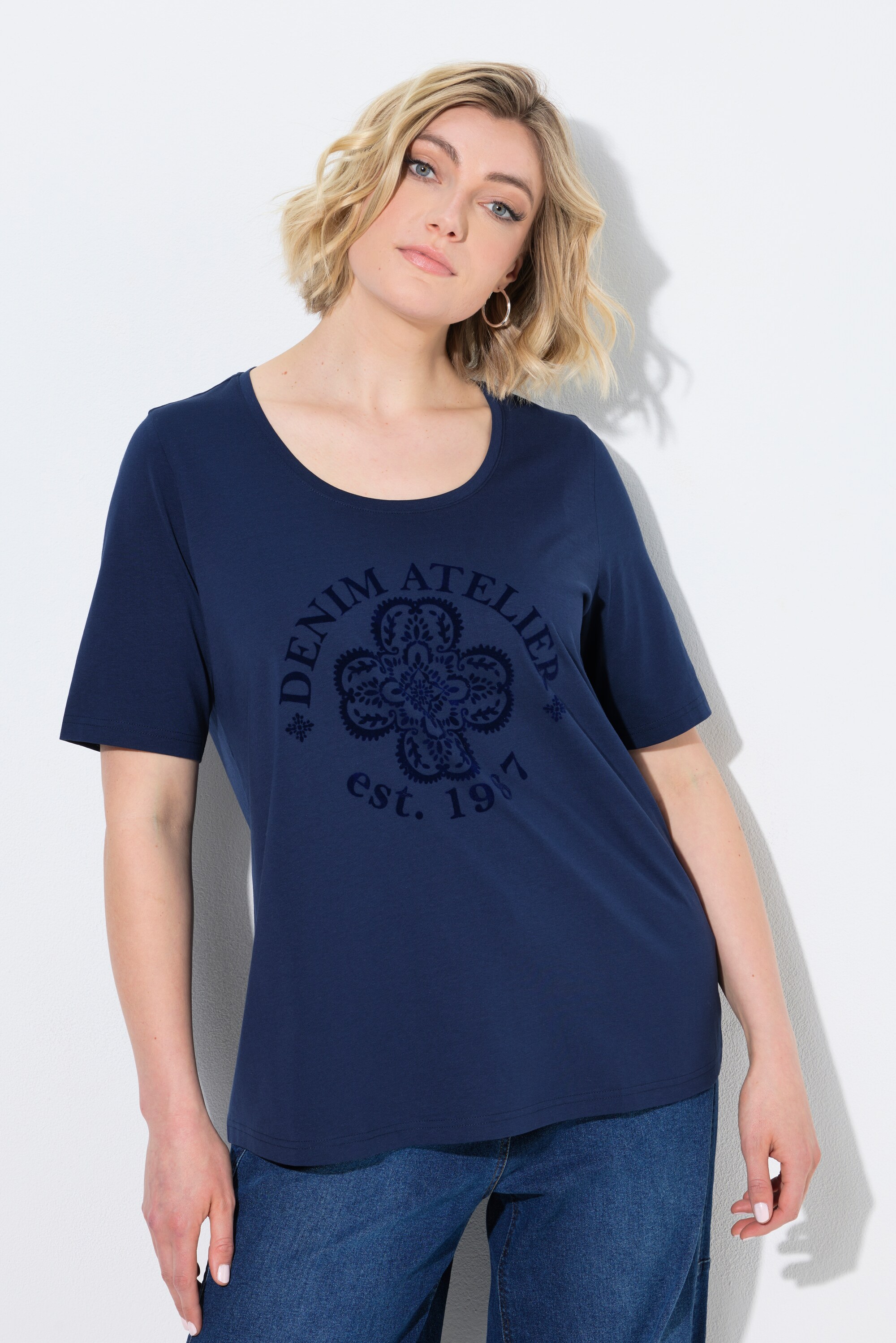 T-shirt imprimé floqué, ULLA POPKEN
