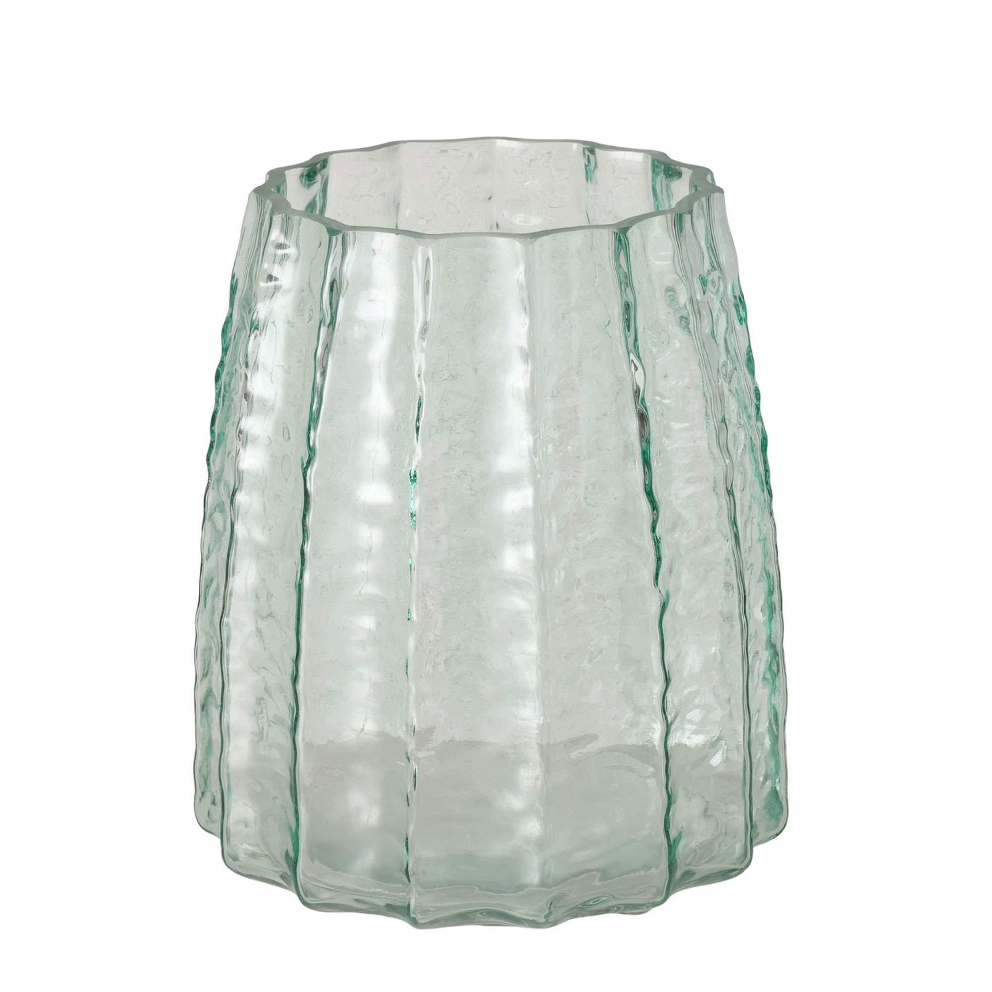 Vase classique en verre laqué bleu 18x18x20cm, WADIGA