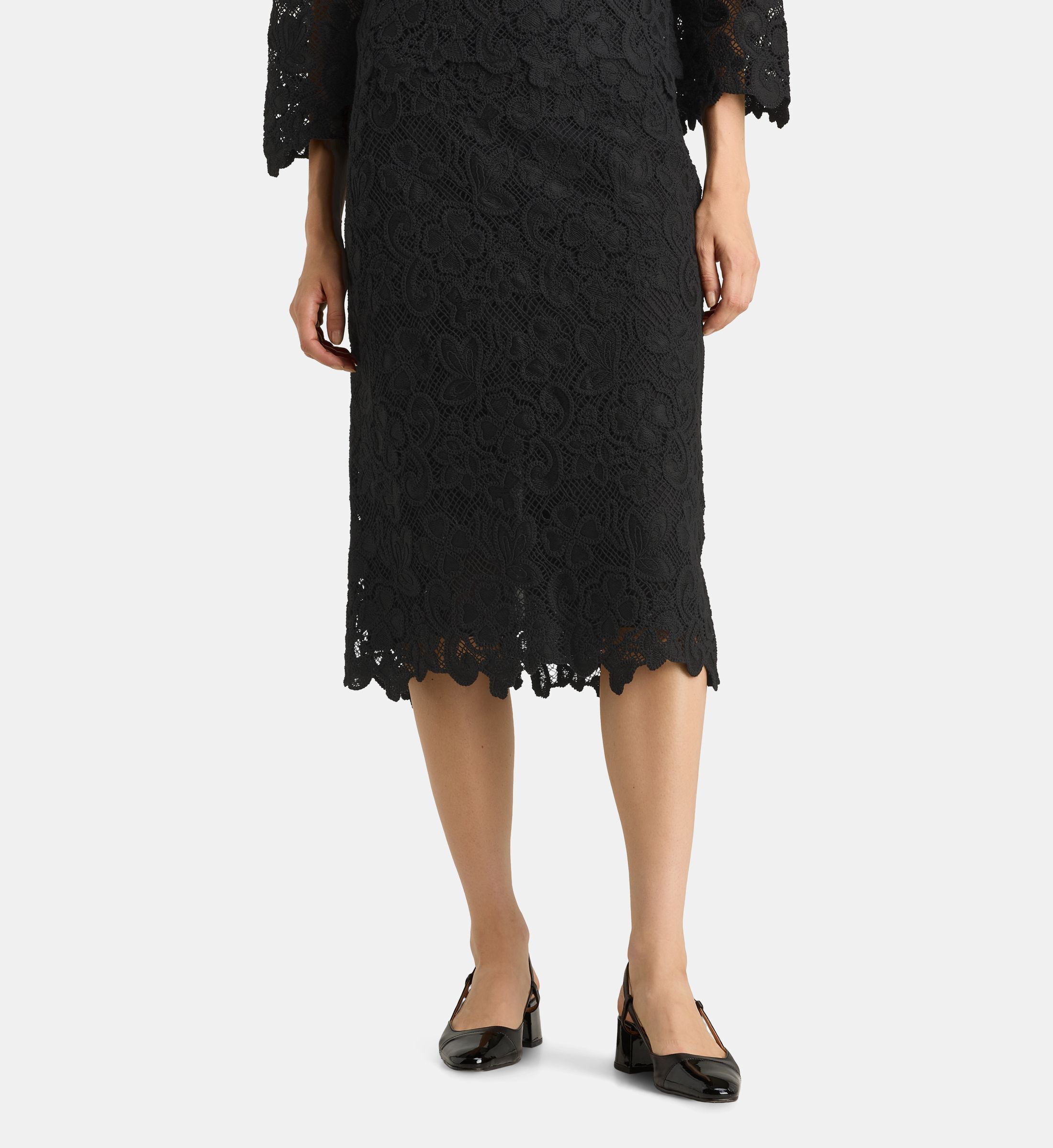 Jupe midi felice guipure, GALERIES LAFAYETTE