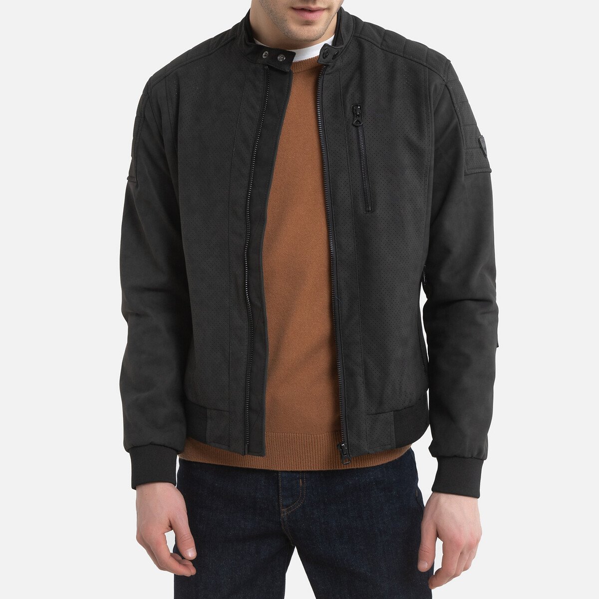 Kiro zipped biker jacket , black, Kaporal | La Redoute