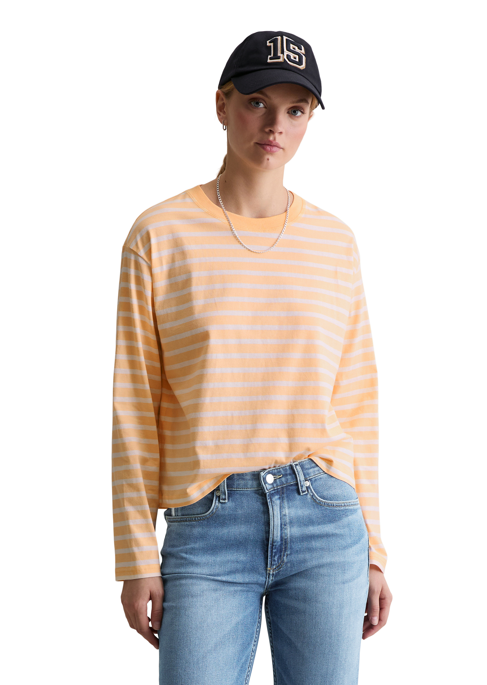 T-shirt long régulier en Heavy Slub Jersey, MARC O’POLO DENIM