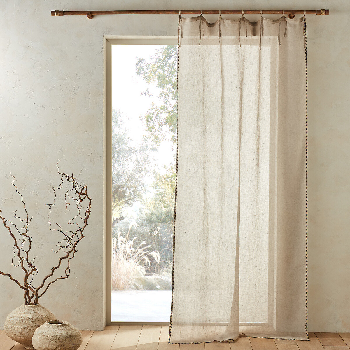 Alan Symonds Tenda A Festone In Voile Con Perline Di Cristallo – 55,9x45,7 Cm Colore Verde Foglia Di Tè