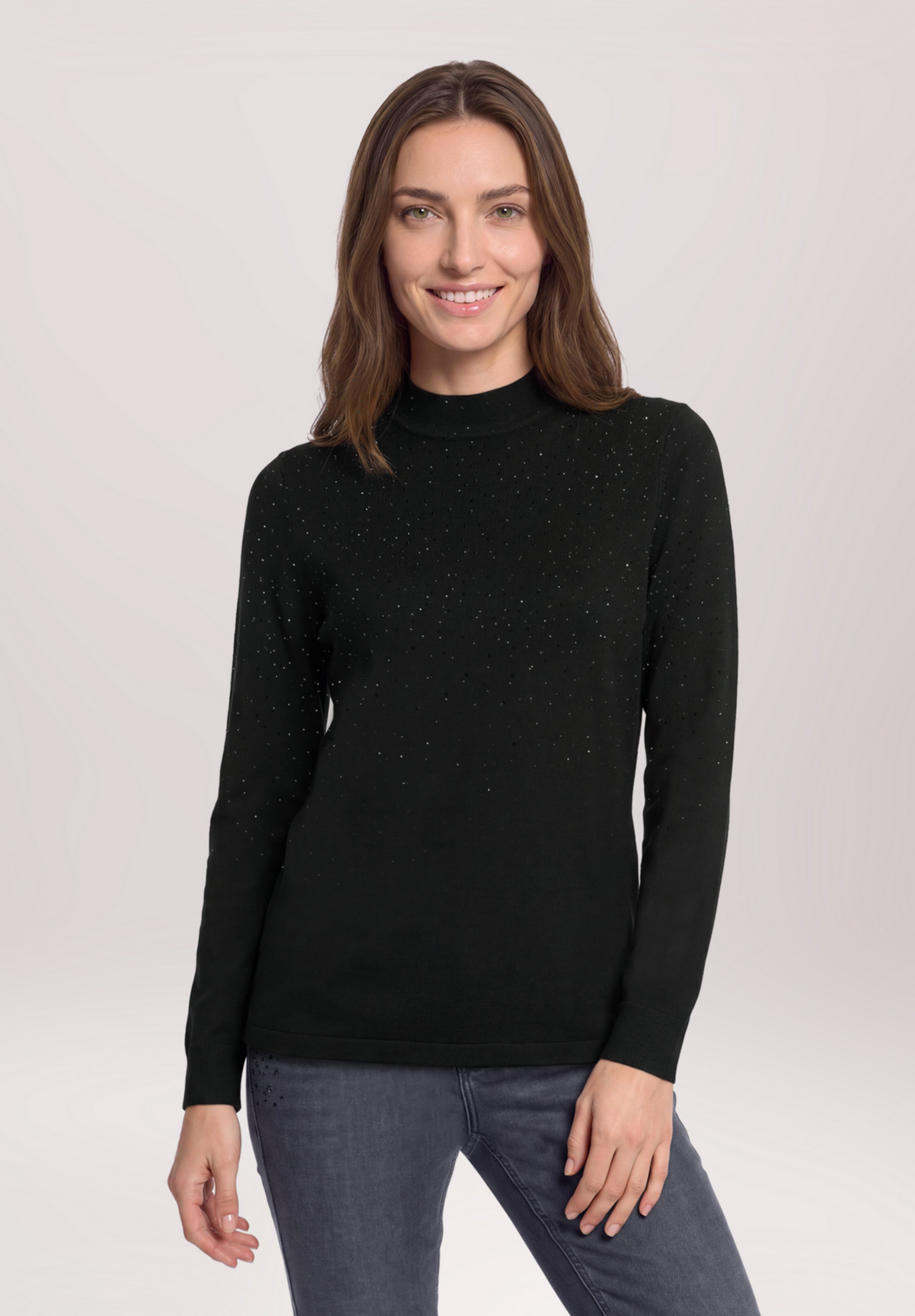 Pull-over en maille à col droit, BETTY BARCLAY