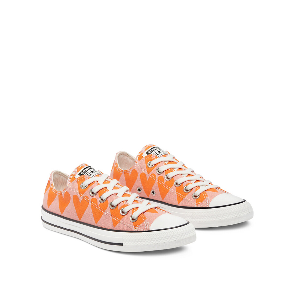 pink orange converse