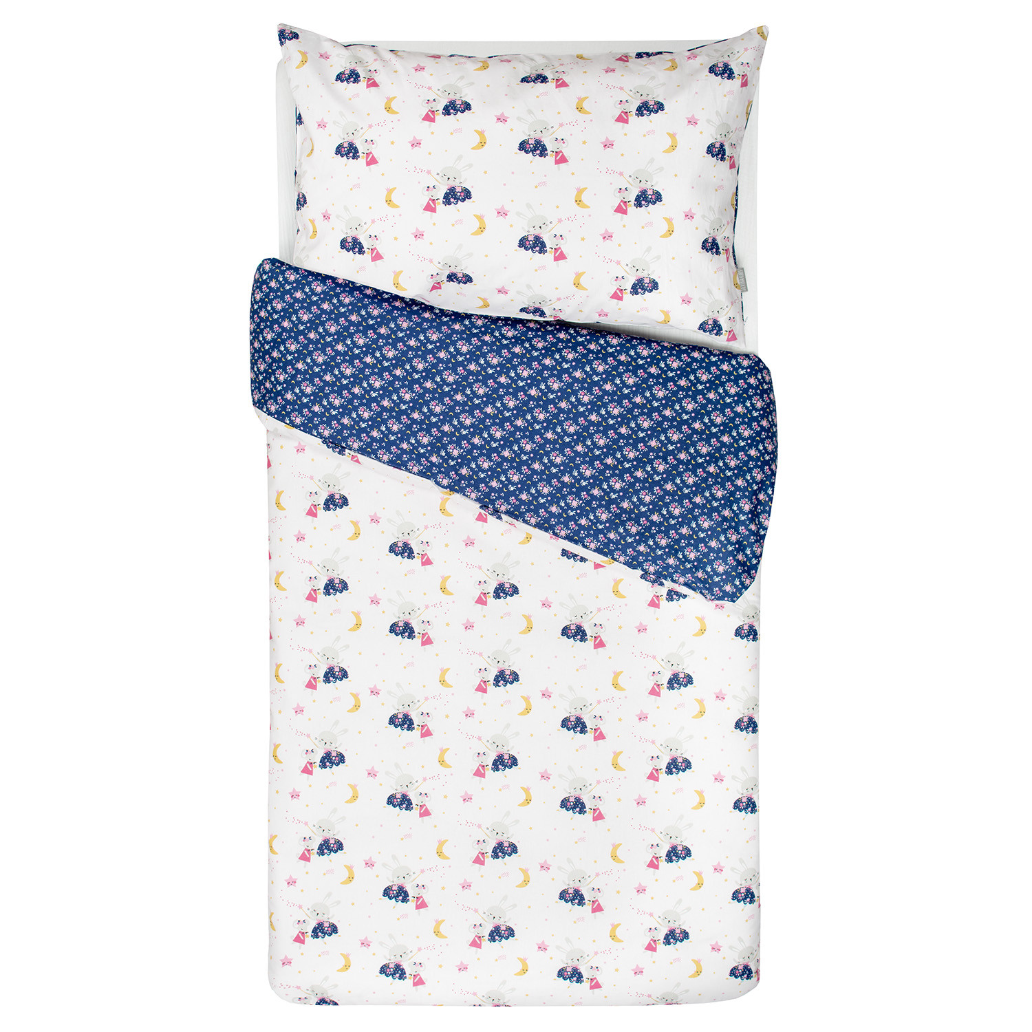 Parure De Lit Bébé 2 Pièces - Housse Couette 70x80 Cm + Taie Oreiller 30x35 Cm - 100% Coton - Motif 10
